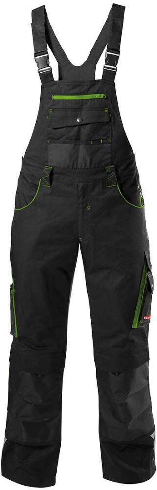 Produktbild Fortis Latzhose Arbeitshose 24 schwarz limegreen Größe 54 Herren