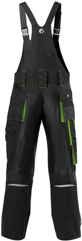 Produktbild Latzhose Arbeitshose 24 schwarz limegreen Größe 62 Herren bild 2
