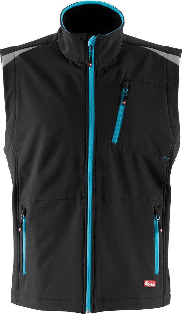Produktbild Fortis Herren Weste 24 atmungsaktiv schwarz türkis Größe XXXL