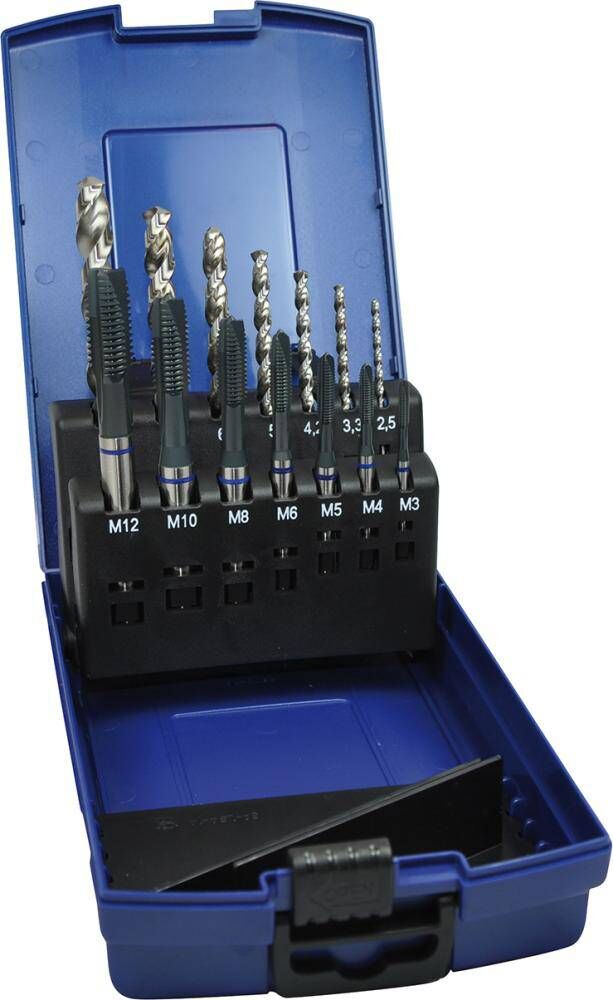 Produktbild FORUM Maschinengewindebohrer D371B HSSE Set KL M3-M12 vap VA 6H DL