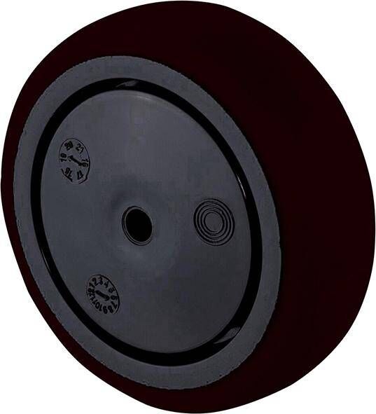 Produktbild BS Rollen Gummirad 75mm schwarz Radkörper Tragkraft 60 Kg