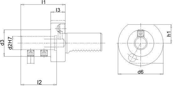 Produktbild Halter VDI für Wechselplattenbohrer E1 30x16mm FORTIS bild 2