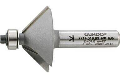 Produktbild Guhdo HW Fasefräser 31,8x12,7x54,5 mm 45 grad Schaft Zylindrisch 8 mm