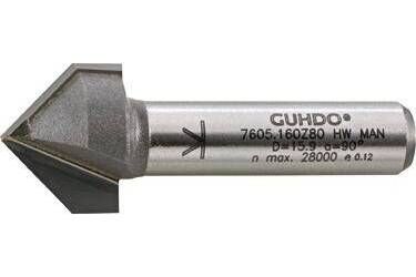 Produktbild Guhdo HW V Nutfräser 16x12,7x45 mm 90 grad Schaft Zylindrisch 8 mm