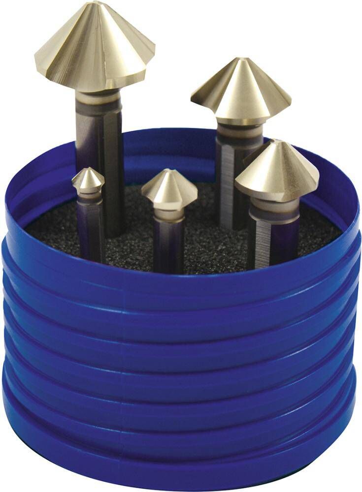 Produktbild Beck Kegelsenker Set 90 Grad 6,30-25 mm ungleiche Teilung HSS TiZrN 3 Flächenschaft