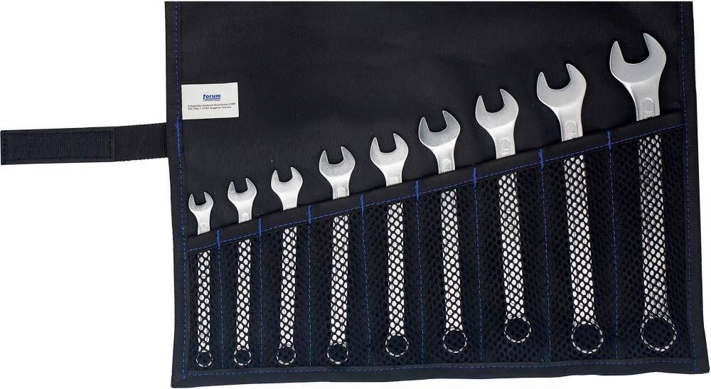 Produktbild FORUM Ringmaulschlüssel Satz DIN3113A 8-19 mm 9 teilig in Rolltasche