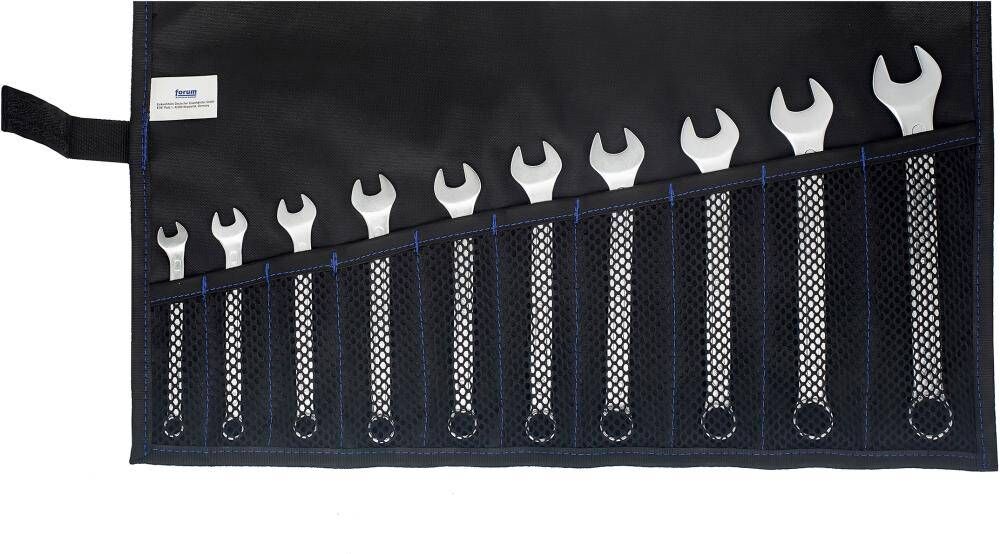 Produktbild FORUM Ringmaulschlüssel Satz DIN3113A 8-19 mm 10 teilig in Rolltasche