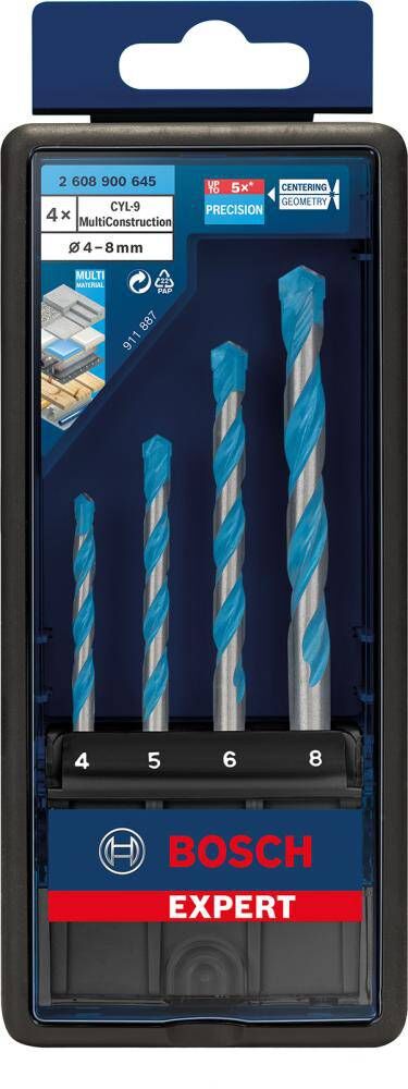 Produktbild BOSCH Schlagbohrersatz CYL-9 4/5/6/8 mm EXPERT 4 teilig