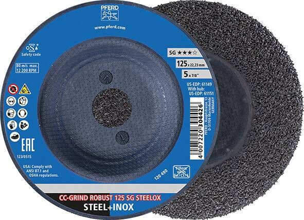 Produktbild Pferd Schleifscheibe 125 mm gekröpft SG CC-GRIND-ROBUST