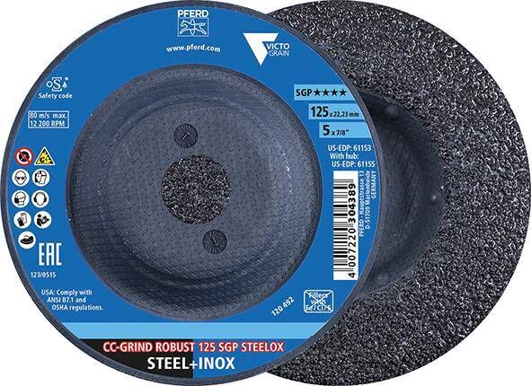 Produktbild Pferd Schleifscheibe 125 mm gekröpft SGP CC-GRIND-ROBUST