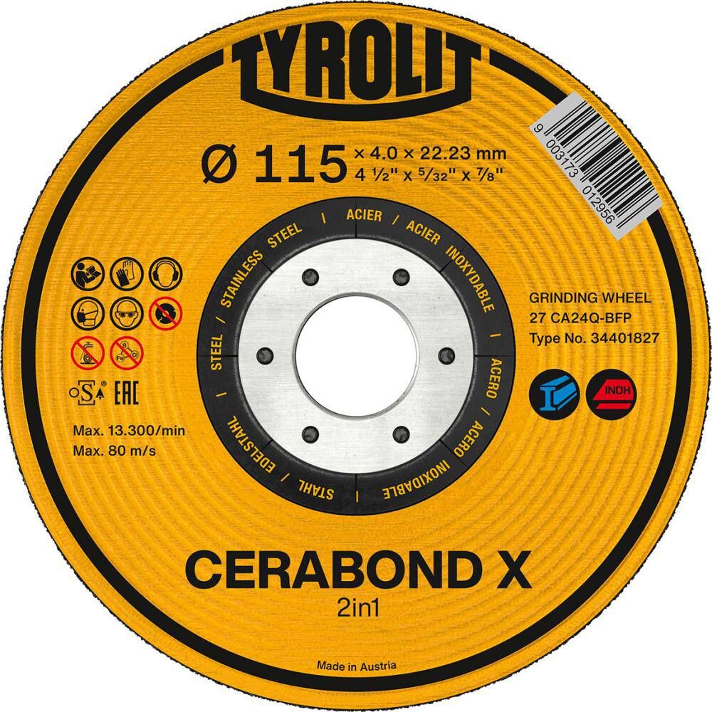 Produktbild Tyrolit Schruppscheibe CERABOND X 125x4mm CA24Q-BFK