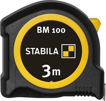 Produktbild Stabila Taschenbandmaß BM 100 3 meter x 16 mm Teilung mm/cm
