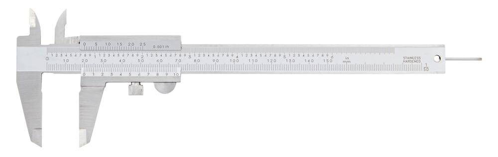 Produktbild Fortis Taschenmessschieber Feststellung unten 150 mm Schnabellänge 40 mm