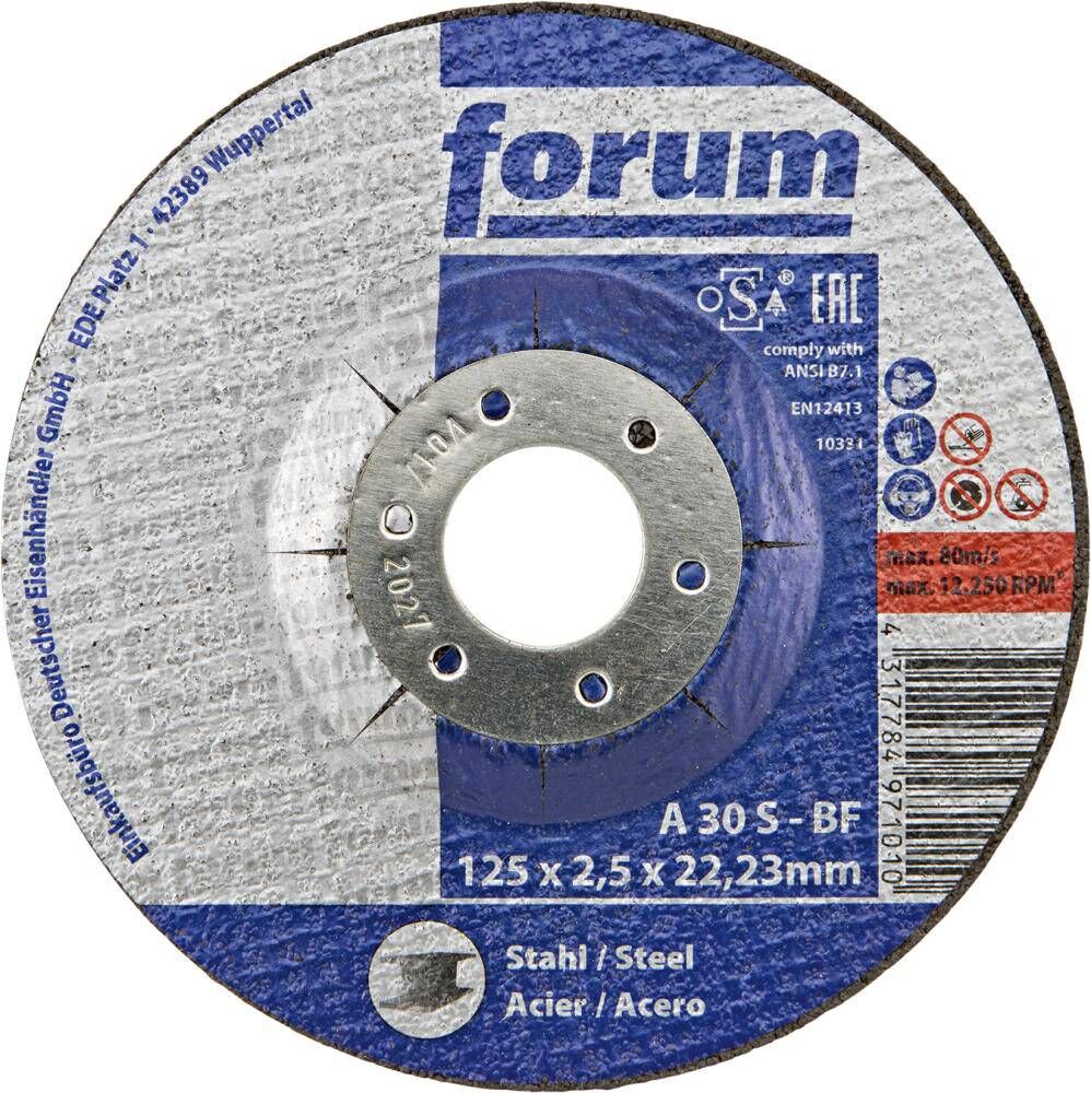 Produktbild FORUM Trennscheibe Stahl 125 x 2,5 mm T41 gerade