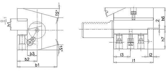 Produktbild Werkzeughalter VDI axial links C4 50x32mm Überkopf FORTIS bild 2