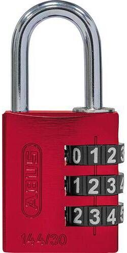 Produktbild ABUS Zahlen Hangschloss 144/30 rot Lock-Tag