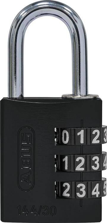 Produktbild ABUS Zahlen Hangschloss 144/30 schwarz Lock-Tag