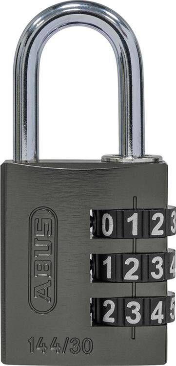 Produktbild ABUS Zahlen Hangschloss 144/30 titanium Lock-Tag