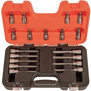 Produktbild BAHCO Schraubendrehereinsatz Satz 1/2 Zoll T20 bis T60 18-teilig