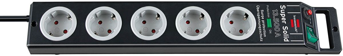 Brennenstuhl Steckdosenleiste 2,5 m mit Überspannungsschutz 13.500A 5 Stecker Produktbild Brennenstuhl Steckdosenleiste 2,5 m mit Überspannungsschutz 13.500A 5 Stecker