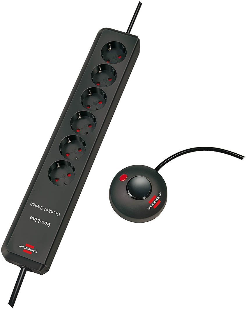 Brennenstuhl Steckdosenleiste Eco Line Comfort Switch für 6 Steckplätze 2m Brennenstuhl Steckdosenleiste Eco Line Comfort Switch für 6 Steckplätze 2m