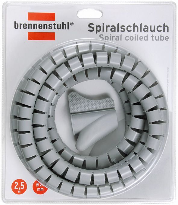 Brennenstuhl Spiralschlauch 20 mm grau 2,5m Produktbild Brennenstuhl Spiralschlauch 20 mm grau 2,5m bild 1