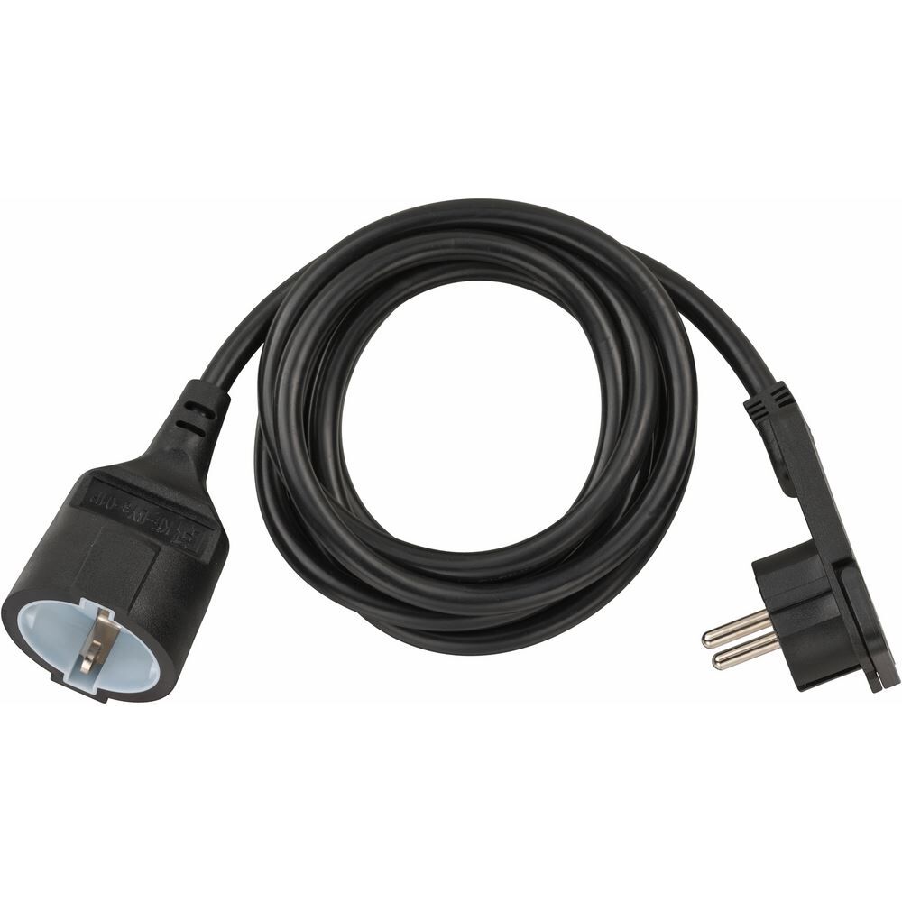 Brennenstuhl Verlängerungskabel 2 m lang mit Flachstecker schwarz Produktbild Brennenstuhl Verlängerungskabel 2 m lang mit Flachstecker schwarz