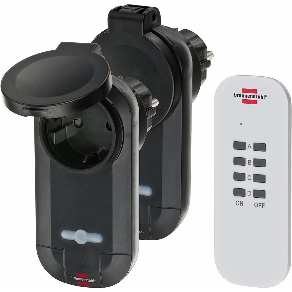 Brennenstuhl Comfort-Line Funkschalt-Set RC CE1 0201 IP44 Produktbild Brennenstuhl Comfort-Line Funkschalt-Set RC CE1 0201 IP44