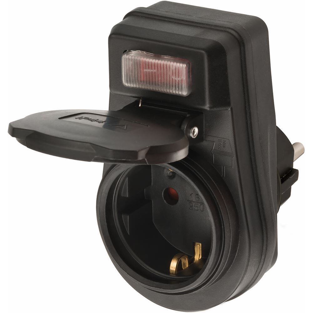 Brennenstuhl Steckdosenadapter EDS 10 IP44 mit Ein/Aus Schalter für den Außenbereich Brennenstuhl Steckdosenadapter EDS 10 IP44 mit Ein/Aus Schalter für den Außenbereich