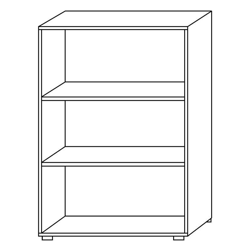 Hammerbacher Regal 3 OH B 800 mm Buche, Schrankwandserie 4 Produktbild Hammerbacher Regal 3 OH B 800 mm Buche, Schrankwandserie 4