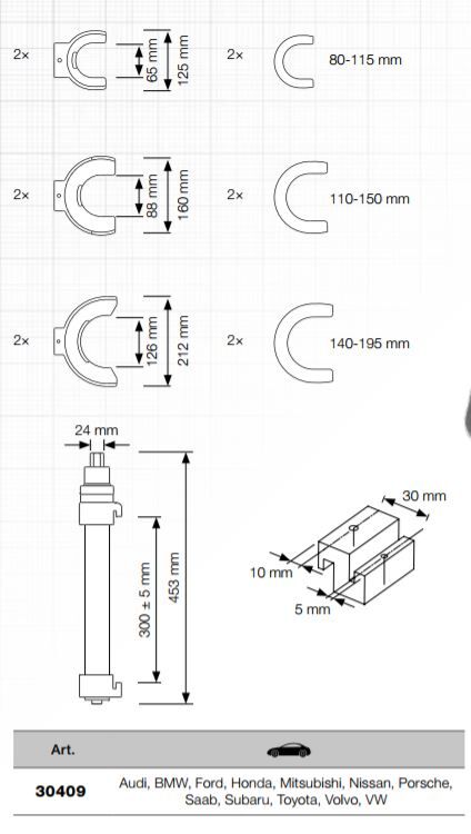 KRAFTWERK Federspanner Satz für MacPherson Federbeine Produktbild KRAFTWERK Federspanner Satz für MacPherson Federbeine bild 2