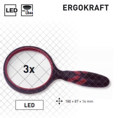 KRAFTWERK Vergrösserungsglas mit LED Licht KRAFTWERK Vergrösserungsglas mit LED Licht
