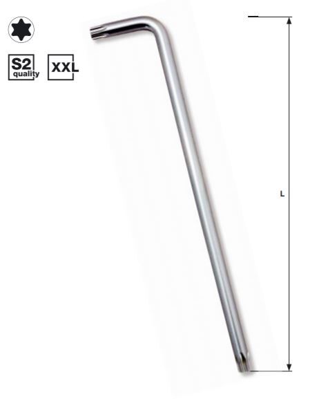 KRAFTWERK Winkelstiftschlüssel Torx T27 poliert satiniert Produktbild KRAFTWERK Winkelstiftschlüssel Torx T27 poliert satiniert bild 2