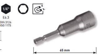 KRAFTWERK Stecknuss Bit mit Dauermagnet 8 mm KRAFTWERK Stecknuss Bit mit Dauermagnet 8 mm