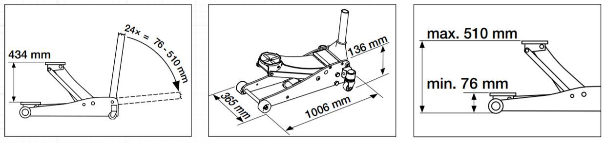 KRAFTWERK Garagen Wagenheber extra flach 2 t Produktbild KRAFTWERK Garagen Wagenheber extra flach 2 t bild 3