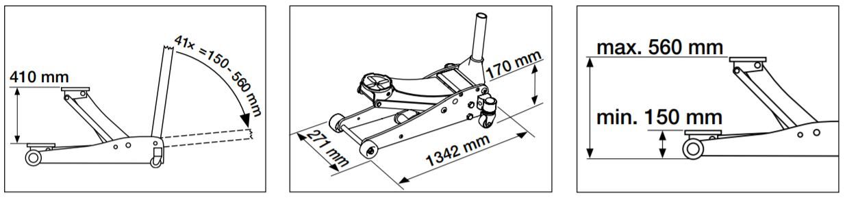 KRAFTWERK Garagen Wagenheber 5 t Produktbild KRAFTWERK Garagen Wagenheber 5 t bild 2