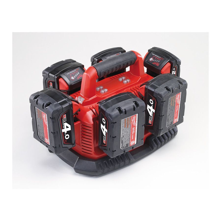 Milwaukee M1418 C6 Multi-Ladegerät für bis zu 6 Akkus M14 M18 Milwaukee M1418 C6 Multi-Ladegerät für bis zu 6 Akkus M14 M18