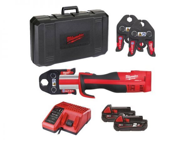 Milwaukee Bürstenloses Akku-Presswerkzeug (Sanitär) M18 BLHPT/2.0 Ah U-SET Produktbild Milwaukee Bürstenloses Akku-Presswerkzeug (Sanitär) M18 BLHPT/2.0 Ah U-SET