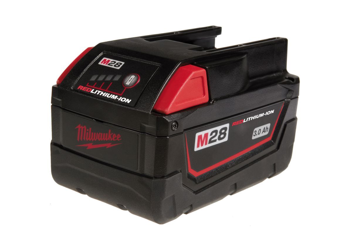 Milwaukee Akku M28 BX (28 V/3.0 Ah Li-Ion) Red Li-Ion Milwaukee Akku M28 BX (28 V/3.0 Ah Li-Ion) Red Li-Ion