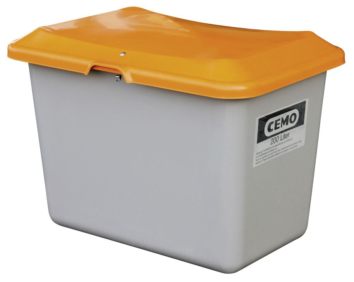 Cemo Streugutbehälter Plus3 100 l ohne Staplertaschen sowie Entnahmeöffnung Cemo Streugutbehälter Plus3 100 l ohne Staplertaschen sowie Entnahmeöffnung