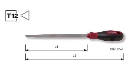 KRAFTWERK Dreikantfeile mit ergokraft Heft DIN 7261 Produktbild KRAFTWERK Dreikantfeile mit ergokraft Heft DIN 7261 bild 2
