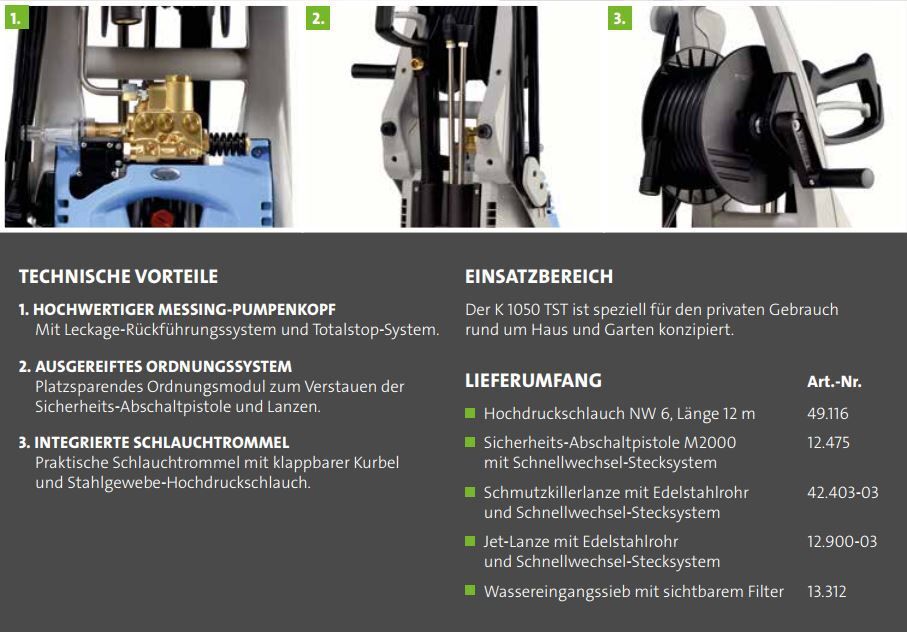Hochdruckreiniger Kränzle K 1050 TS T Produktbild Hochdruckreiniger Kränzle K 1050 TS T bild 3