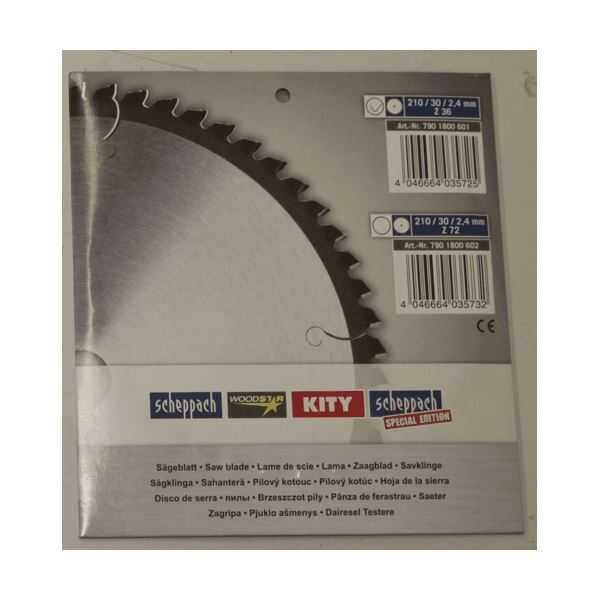 SCHEPPACH HW Kreissägeblatt Ø210x30x2,4x1,6 mm Z36 Produktbild SCHEPPACH HW Kreissägeblatt Ø210x30x2,4x1,6 mm Z36 bild 3