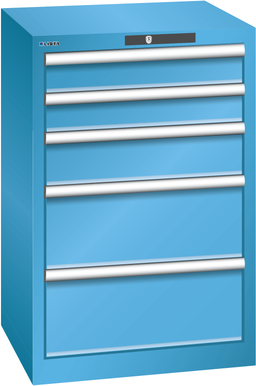 Schubladenschrank Lista Typ 27x27 mit 5 Schubladen 459 x 459 mm Produktbild Schubladenschrank Lista Typ 27x27 mit 5 Schubladen 459 x 459 mm