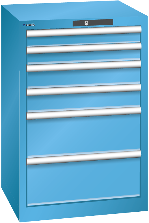 Schubladenschrank Lista Typ 27x27 mit 6 Schubladen jeweils 75 kg Last Produktbild Schubladenschrank Lista Typ 27x27 mit 6 Schubladen jeweils 75 kg Last