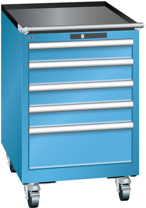 Schubladenschrank Lista mobil Typ 27x27 mit 5 Schubladen Produktbild Schubladenschrank Lista mobil Typ 27x27 mit 5 Schubladen