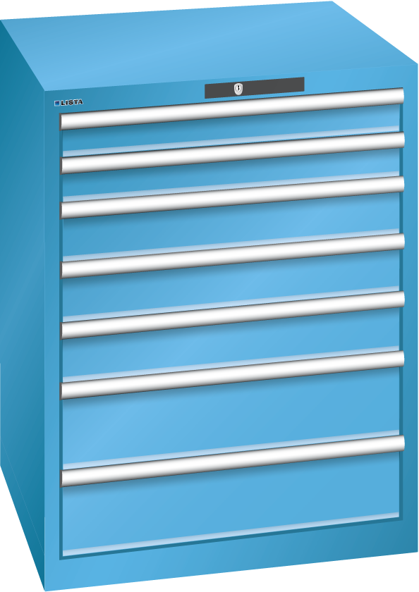 Lista Schubladenschrank Typ 36 x 36 mit 7 Schubladen Produktbild Lista Schubladenschrank Typ 36 x 36 mit 7 Schubladen