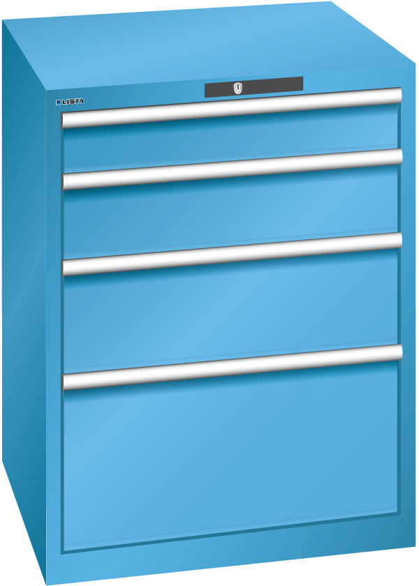 Lista Schubladenschrank Typ 36 x 36 mm mit 4 Schubladen Produktbild Lista Schubladenschrank Typ 36 x 36 mm mit 4 Schubladen