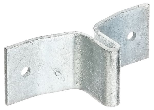 Alberts Lasche für Zaunpfosten aus T-Profil, feuerverzinkt, Länge 114 mm, Breite 40 mm Produktbild Alberts Lasche für Zaunpfosten aus T-Profil, feuerverzinkt, Länge 114 mm, Breite 40 mm