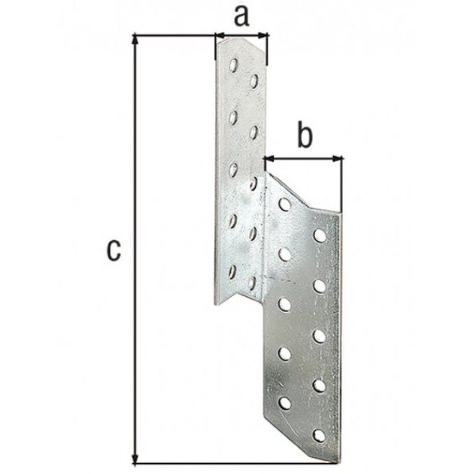 Alberts Sparren-Pfettenanker, links, Edelstahl, BxTxH 32x32x170 mm Produktbild Alberts Sparren-Pfettenanker, links, Edelstahl, BxTxH 32x32x170 mm